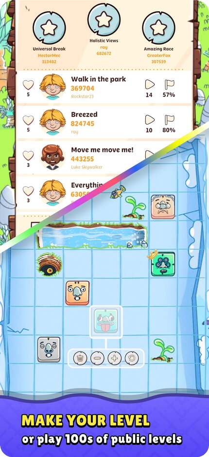 Bloom level editor: build your own level or play hundreds of public levels