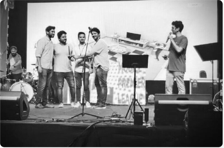 The team on stage at the NGDC Awards